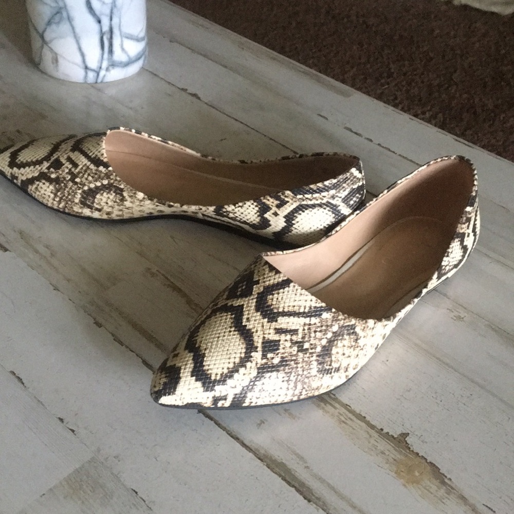 Franco Sarto Snake Skin Flats